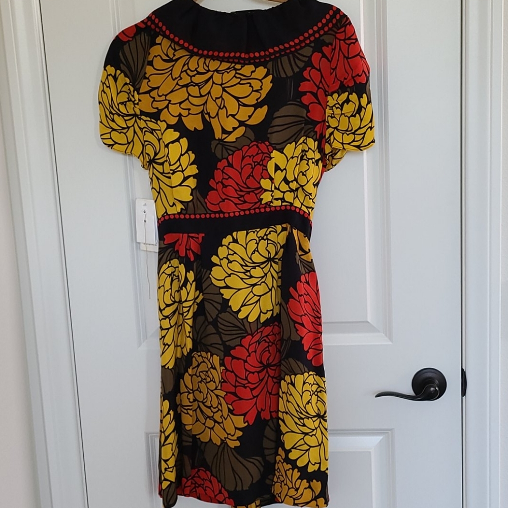 Leifsdottir silk floral buttondown dress size 12 - Picture 7 of 9